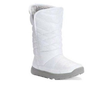 Womens Winter Boots 6 Tek Gear White Quilted Mid Calf Pull On Fx Fur Microfiber